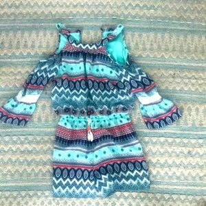 Cute Patterned Kids Romper
